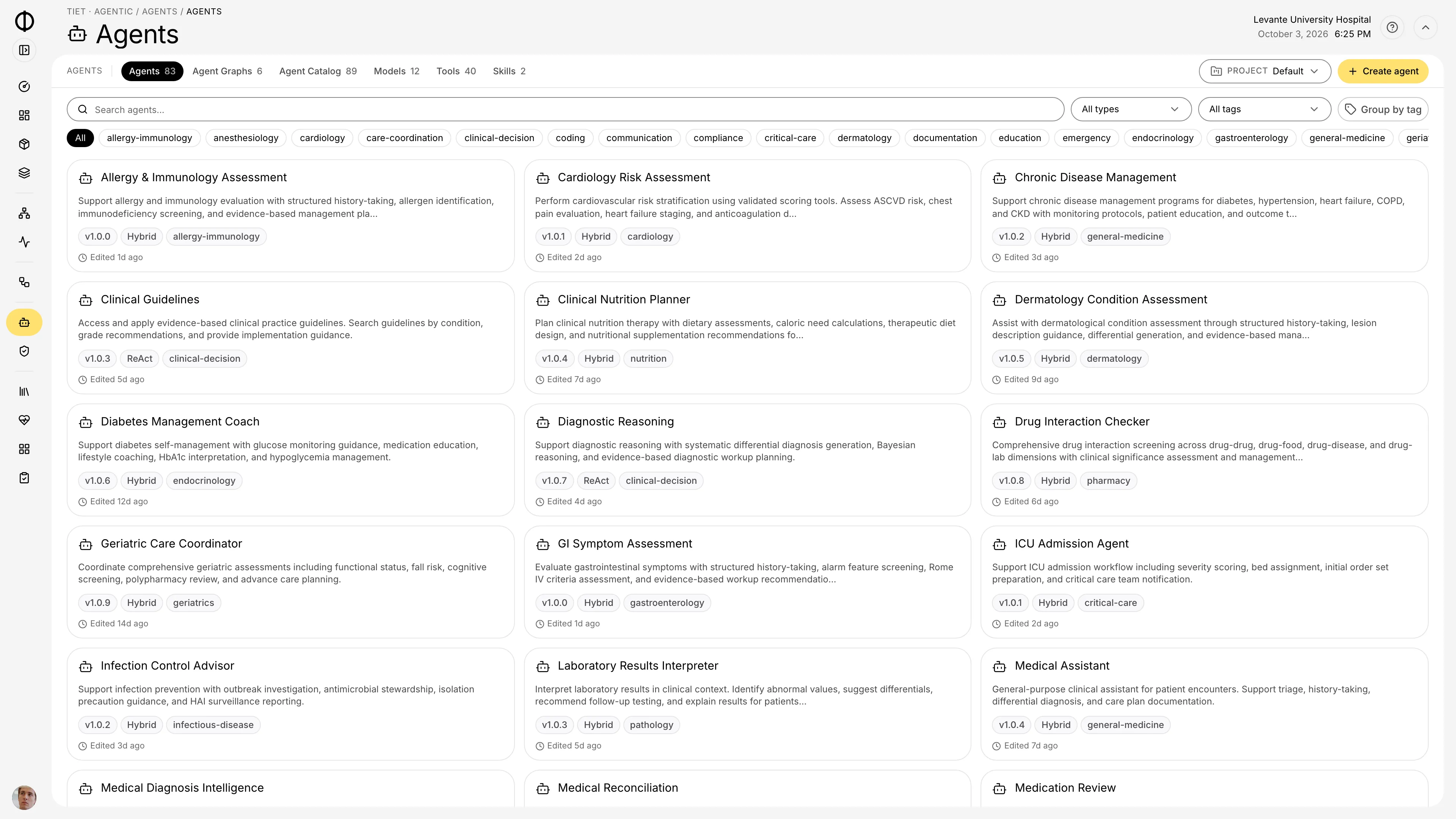 Tiet · Agentic catalogue of agent templates